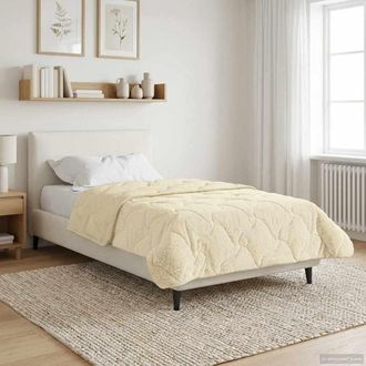 vidaXL Vidaxl Duvet Invernale Crema 135 X 200 Cm Microfibra E Fleece
