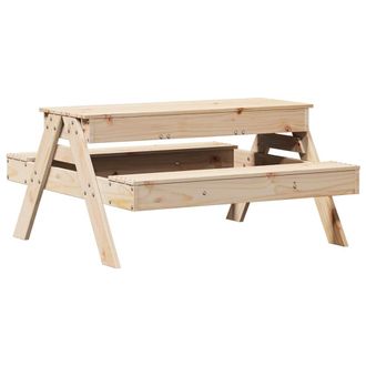 vidaXL Vidaxl - Mesa De P&iacute;cnic Con Arenero Para Ni&ntilde;os Madera Maciza De Pino
