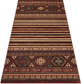 RugsX Rugsx - Alfombra De Lana Kashqai 4356 300 &Eacute;tnico Burdeos Red 135x200 Cm