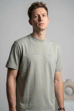 Calvin Klein T-Shirt CALVIN KLEIN 20S EU WHOLESALE SPORTSWEAR GRAP, Herren, Gr. XXL, shadow, Web, Obermaterial: 100% Baumwolle, unifarben, regular fit normal, Rund