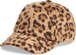Melrose and Market Brushed Pattern Baseball Cap in Brown Leopard at Nordstrom Rack