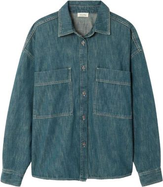 American Vintage Heren, Jassen, Blauw, Maat: M Denim
