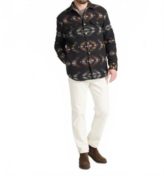 Pendleton Wyeth Falls Chamois Sherpa-Lined Shirt Jacket In Wyeth Falls Oxford