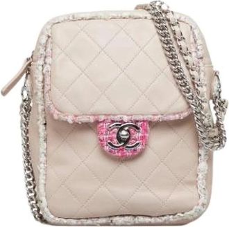 Chanel Pre-owned Vintage Crossbody Bag - Dames - Vintage Schoudertas - Beige - ONE Size - Leer - Vintage
