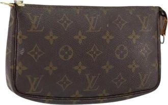Louis Vuitton Pre-owned Clutches, female, Brown, Size: ONE SIZE Pre-owned Vintage Leather Clutch