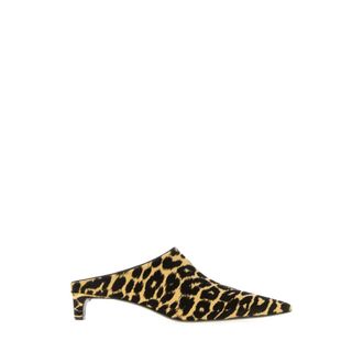 Jil Sander Printed Calf Hair Mule - Dames - Muiltjes - Veelkleurig - 39 EU - Leer - Schoenen