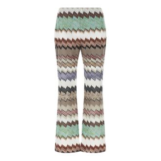 Missoni Wide Trousers, female, Multicolor, Size: M Flared Lam&eacute; Pants