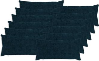 vidaXL Funda De Almohada 12 Uds. Heerlen Azul Marino 40 X 80 Cm Vidaxl