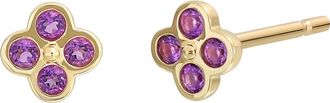 Bony Levy 14K Gold Amethyst Stud Earrings in 0.1 14Ky at Nordstrom