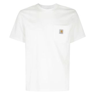 Carhartt Work in Progress Carhartt Wip, T-Shirts, male, White, Size: S T-Shirts