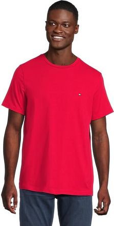 Tommy Hilfiger Short Sleeve Core Flag Crew Neck T-Shirts Mens Underwear Mahogany : 2XL, Cotton