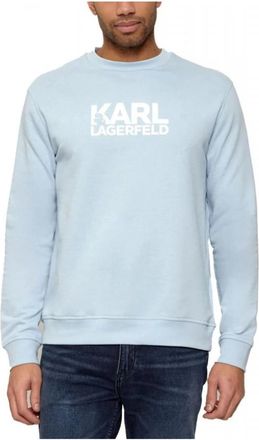 Karl Lagerfeld Logo Sweatshirt - Heren - Sweatshirts - Blauw - L - Katoen - Hoodies & sweatvesten