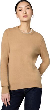 Naadam Womens The Original Cashmere Crewneck Sweater, Camel, Small