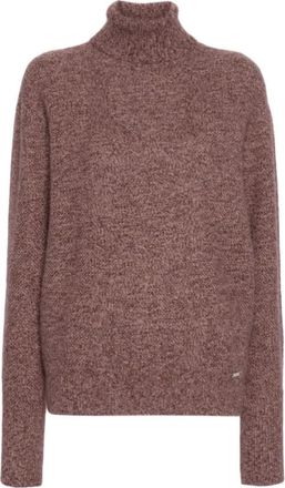 Kiton Bordeaux Gespikkeld Gebreide Jumper - Dames - Cashmere truien - Rood - S - Kasjmier - Truien & Vesten
