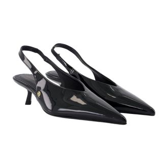 Anine Bing Womens Hilda Heel Black Calfskin