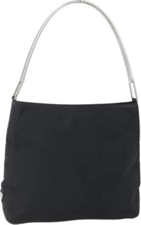 Prada Pre-owned Shoulder Bags, female, Black, Size: ONE SIZE Pre-owned Nylon Shoulder Bag
