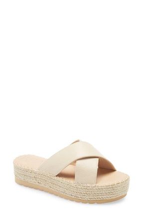 Matisse Footwear Beach by Matisse Cove Platform Slide Sandal in Natural Synthetic at Nordstrom, Size 10