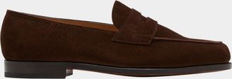 John Lobb Men & apos;s Lopez Suede Penny Loafers