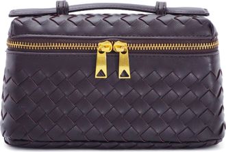 Adornia Burgundy Woven Top Handle Bag