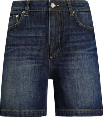 Dolce & Gabbana Shorts met logoplakkaat - Blauw