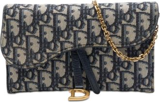 Dior Pre-owned Dior Oblique Canvas Saddle Wallet On Chain Ladies GTIE4ZMLZ0KAGNKU