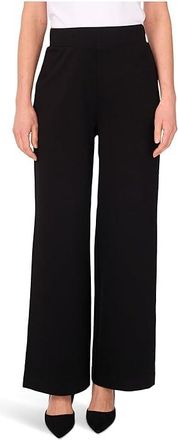 Vince Camuto Pull-On Wide Leg Pants Womens Clothing Rich Black 1 : MD, Nylon/Rayon/Spandex