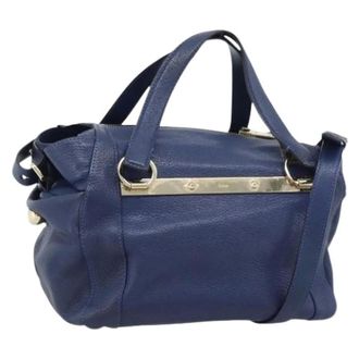 Chlo&eacute; Pre-owned Hand Bag - Dames - Pre-owned - Blauw - Maat: ONE Size Leer