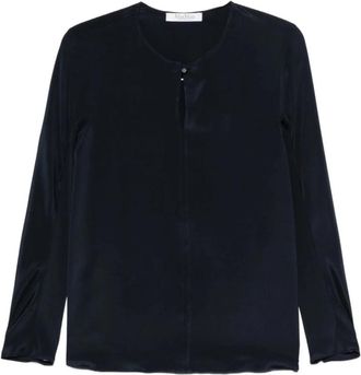 Max Mara Ronde Hals Trui - Dames - Blouses - Blauw - M - Overhemden
