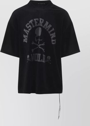 MASTERMIND WORLD velour graphic t-shirt short sleeves drawstring