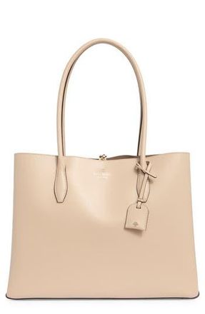 Kate Spade New York eva leather tote in Warm Beige at Nordstrom Rack