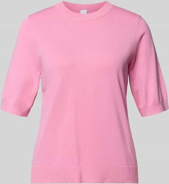 Vero Moda Strickshirt aus Viskose-Mix mit Rundhalsausschnitt Modell LENA in Rosa, Gr&ouml;&szlig;e XL