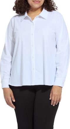 Lyss&eacute; Connie Slim Fit Button-Up Shirt in White at Nordstrom, Size 1 X