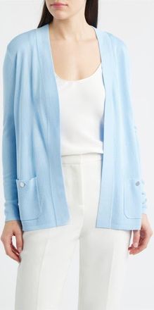 Anne Klein Malibu Open Front Cardigan in Lakeshore at Nordstrom, Size Xx-Small