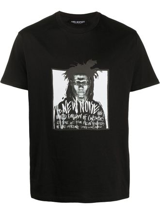 Neil Barrett T-shirt a girocollo New Noise - Nero