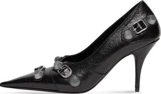 Balenciaga (WMNS) Balenciaga Cagole 90mm Pumps Black Arena Lambskin 714252WAD4E1081