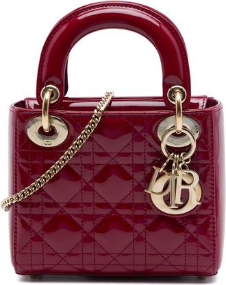 Dior Pre-owned Dior Mini Patent Cannage Lady Dior Ladies R11J0CCQ8OYL62GW