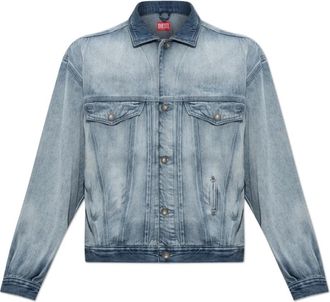 Diesel Denver Denim Jacket - unisex - Spijkerjassen - Blauw - 2XL - Denim - Jassen