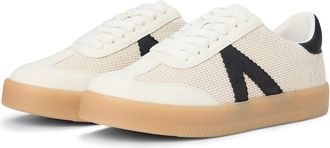 Mia Axel Womens Lace up casual Shoes Beige/Black : 7.5 M, Faux Leather