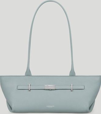DeMellier The New York Shoulder in Pacific Blue Small Grain Leather Shoulder bag