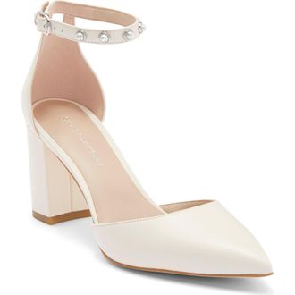 Stuart Weitzman Faux Pearl Block Heel Pump in Seashell at Nordstrom Rack, Size 7