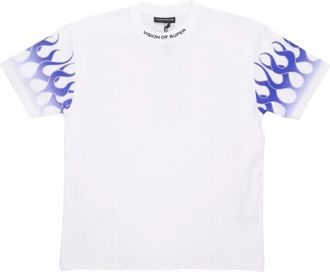 Vision Of Super Flames Tee Heren T-Shirt - Heren - T-shirts - Wit - XL - Katoen - Tops