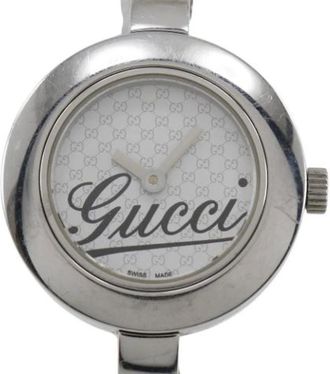 Gucci Pre-owned Watches, female, Gray, Size: ONE SIZE Pre-owned Stainless Steel Watch