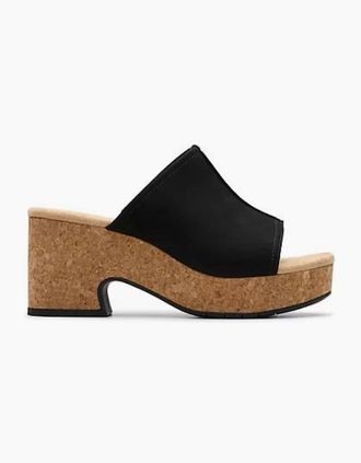 Clarks Womens Clarks Nerisa Vine in Black nubuck - Size: 7/D standard