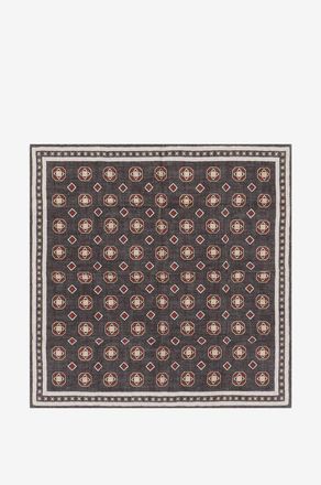 Brunello Cucinelli Seiden-Einstecktuch mit geometrischen Prints