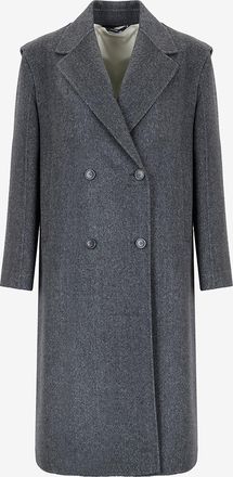 Max Mara Langer Chevron-Flanellmantel Sabadel