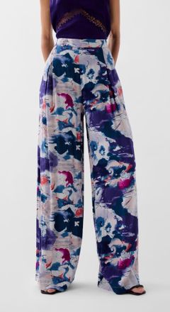 Scalpers Estprint Pant in Blue at Nordstrom, Size Large Eu