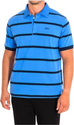 La Martina Short Sleeve Polo Tmp 326-Js 328 - Heren - Polos - Blauw - XL - Katoen - Tops