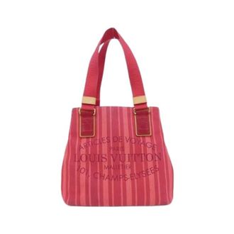 Louis Vuitton Pre-owned Tote Bags, female, Red, Size: ONE SIZE Pre-owned Plan Soleil Cabas Canvas Tote Bag