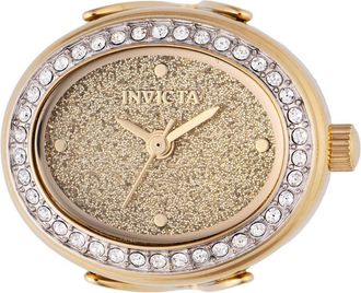 Invicta Mini Ring Watch 49598 Dames Horloge - Quartz Uurwerk - Roestvrij Staal met gouden Wijzerplaat - 24mm
