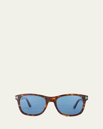 Tom Ford Eric Rectangular Havana Sunglasses